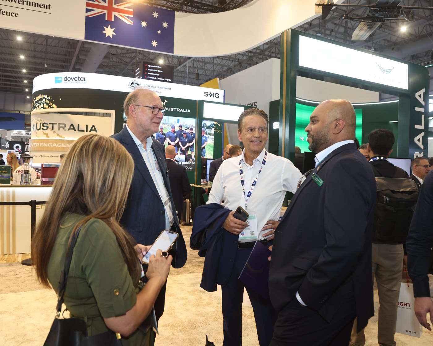 The Space Angel team at the Australia pavilion